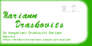 mariann draskovits business card